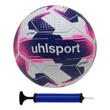 Bola Futsal Uhlsport Attack + Bomba De Ar Cor Rosa/branco