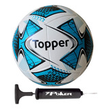 Bola Topper Futebol Campo Profissional Bomba De Ar Oficial