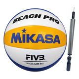 Bola Volei De Praia Beach Champ Areia Mikasa + Inflador C/nf