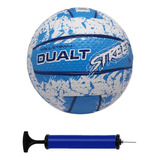 Bola Volleyball Dualt Street Rei Das Bolas + Bomba De Ar Cor Azul/branco