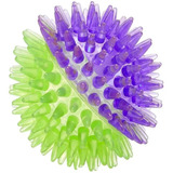 Bolinha Pra Cães Com Apito Dual Color Jambo Pets Raças Grandes Cor Roxa E Verde