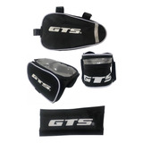 Bolsa Bike Gts Selim Quadro Celular Alforge Protetor Bicicle Cor Preto