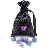 Bolsa De Dados Para Rpg Saquinho Olho De Dragão Roxo D&d