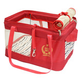 Bolsa De Transporte Aéreo Para Pets Vermelha Modelo Latam 40x28x25 Cm