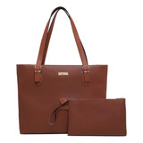 Bolsa Feminina Grande Espaçosa Linda Willibags Cor Caramelo