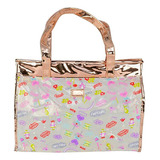 Bolsa Feminina Sacola Praia Transparente Candy Ruby's Cor Branco