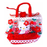 Bolsa Infantil Com Estampa Da Hello Kitty Vermelha B3680