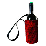 Bolsa Porta Vinho De Fio De Malha Com Alça