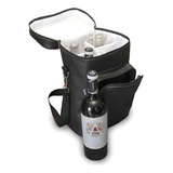 Bolsa Porta Vinho Wine Bag Térmica Com Alça 4 Garrafas Couro