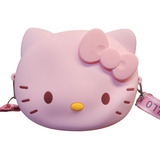 Bolsinha Infantil Silicone Alça Carteira Hello Kitty Menina