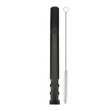 Bomba De Tereré V6 De Inox Larga Com Tela 19 Cm