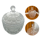 Bomboniere De Vidro Baleiro Porta Doces Cor Transparente