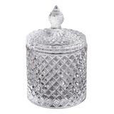 Bomboniere Potiche Baleiro De Vidro Diamante 300ml Cristal