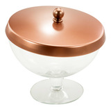 Bomboniere Rosé Gold Baleiro Potiche Redondo Tampa Cobre