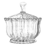 Bomboniere Vidro Grande Com Tampa Baleiro Luxo Cristal 900ml