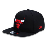 Boné Chicago Bulls New Era Aba Reta Snapback Preto Oficial