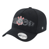 Boné Corinthians Símbolo Basic Aba Curva Bordado Oficial
