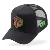 Boné Country Masculino Trucker Telinha Preto Pampa's Country