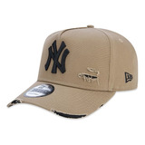 Boné New Era 9forty A-frame New York Yankees Destroyed Bege