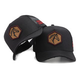 Boné Preto Masculino Pampa's Country Cavalo Trucker Neon