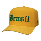 Boné Seleção Brasileira Oficial Amarelo E Verde Original 