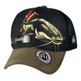 Boné Trucker Pescador Fh Fishing Hunting Peixe Pirarara