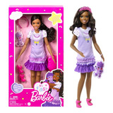 Boneca Articulada Barbie Malibu My First Barbie Negra 34cm