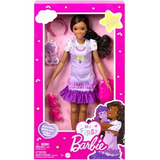 Boneca Articulada Barbie My First Negra - Mattel Hll18