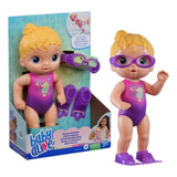 Boneca Baby Alive Bebê Piscina Hasbro C/ Óculos E Pé De Pato