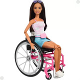 Boneca Barbie Cadeira De Rodas Com Cão Guia Hjy85 Mattel