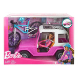 Boneca Barbie Carro E Bicicleta Passeio Montanha Off Road