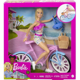 Boneca Barbie Com Bicicleta 3+ Ftv96 Mattel