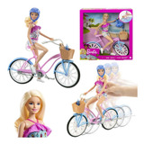 Boneca Barbie Com Bicicleta Que Pedala De Verdade Mattel