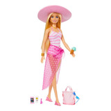 Boneca Barbie Filme Dia De Praia E Acessórios Hpl73 Mattel