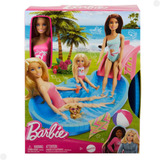 Boneca Barbie Piscina Glam E Acessórios Hrj74 - Mattel