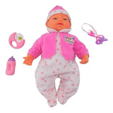 Boneca Bebê Com Expressão Real, Fala, Chora E Dorme 