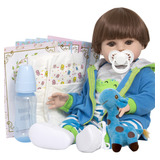 Boneca Cegonha Reborn Dolls Bebé Realista Fred 48cm De Silicone