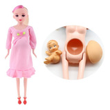 Boneca De Desenho Animado De Mãe Grávida Com Bebê Na Barriga