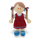 Boneca De Pelúcia Plush 44cm - Rosa Cor Vermelho