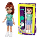 Boneca Lila Ruiva Amiga Polly Pocket C/acessórios 38cm Pupee