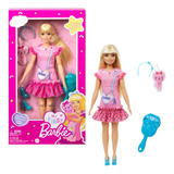 Boneca My First Barbie Loira 34cm Articulada - Mattel Hll18