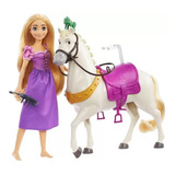 Boneca Rapunzel Com Cavalo Maximus Princesas Disney Hlw23