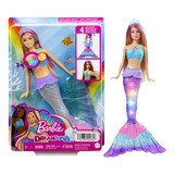 Boneca Sereia Luzes E Brilhos Barbie Fantasia