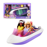 Bonecas Barbie Mermaid Power Lancha C/2bonecas 3+hhg60mattel