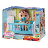 Boneco Baby Bebê Menino Little Dolls Com Bercinho Divertoys