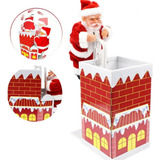 Boneco De Papai Noel Com Música Subindo Pela Chaminé