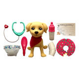 Boneco Grande Pet Cachorro Labrador Da Barbie - Conjunto Quero Ser Médica Veterinária De Cachorrinhos - Com Acessórios Profissão E De Cuidados Mamadeira Mágica E Fraldinha - Pupee Brinquedos
