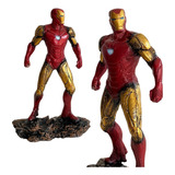 Boneco Homem De Ferro Grande Estátua De Resina 22cm Iron Man