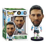 Boneco Lionel Messi Argentina Estilo Pop Caricato Divertido