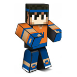 Boneco Minecraft Gamer Jogo F.arqueira Hey Davi 25cm+brinde
